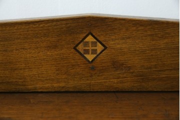 和製アンティーク　栓材　象嵌　どこか懐かしい雰囲気の漂う楔(くさび)式本棚　(R-074022)