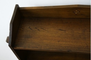 和製アンティーク　栓材　象嵌　どこか懐かしい雰囲気の漂う楔(くさび)式本棚　(R-074022)