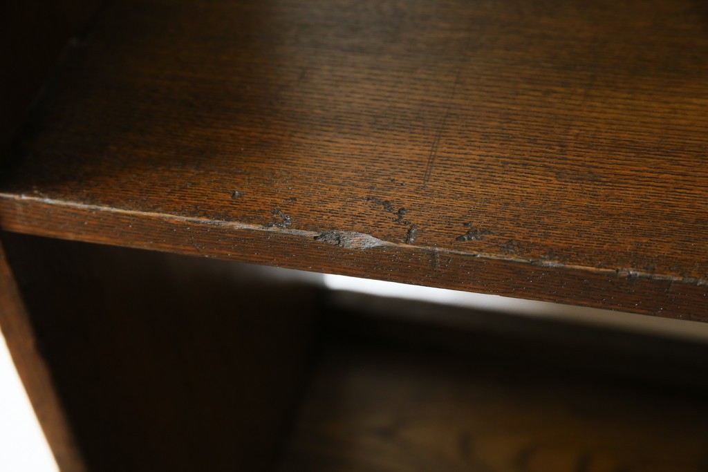 和製アンティーク　栓材　象嵌　どこか懐かしい雰囲気の漂う楔(くさび)式本棚　(R-074022)