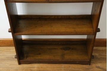 和製アンティーク　栓材　象嵌　どこか懐かしい雰囲気の漂う楔(くさび)式本棚　(R-074022)