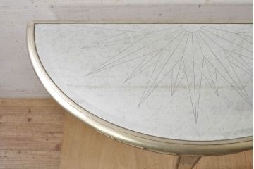 中古　美品　アメリカ最高級ブランド　センチュリー(CENTURY)　煌びやかなデザインで空間を華やかに彩るコンソールテーブル(サイドテーブル、花台、飾り台)(R-074024)