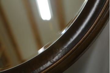 中古　松永工房　アンジュ　クラシカルな雰囲気漂うドレッサーとチェアのセット(化粧台、鏡台、ミラー、イス、椅子)(R-074028)