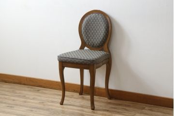 中古　松永工房　アンジュ　クラシカルな雰囲気漂うドレッサーとチェアのセット(化粧台、鏡台、ミラー、イス、椅子)(R-074028)