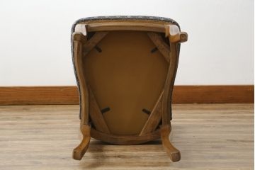 中古　松永工房　アンジュ　クラシカルな雰囲気漂うドレッサーとチェアのセット(化粧台、鏡台、ミラー、イス、椅子)(R-074028)