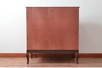 中古　美品　象嵌(マーケットリー)　珍しいシリンダートップのライティングビューロー(ワークデスク、簿記机、引き出し、在宅用、在宅ワーク用)(R-074029)