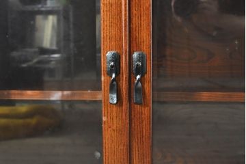 中古　岩谷堂箪笥　菊幸　美しい杢目が上質な雰囲気を醸し出す和風サイドボード(サイドキャビネット、食器棚、カップボード、飾り棚、収納棚、戸棚)(R-074031)