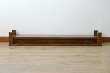 和製アンティーク　総欅(ケヤキ)材　シンプルなデザインで取り入れやすい置き床　(R-074032)