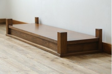 和製アンティーク　総欅(ケヤキ)材　シンプルなデザインで取り入れやすい置き床　(R-074032)