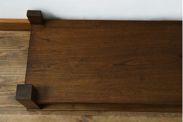 和製アンティーク　総欅(ケヤキ)材　シンプルなデザインで取り入れやすい置き床　(R-074032)