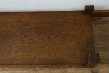 和製アンティーク　総欅(ケヤキ)材　シンプルなデザインで取り入れやすい置き床　(R-074032)