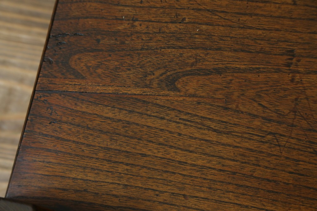 和製アンティーク　総欅(ケヤキ)材　シンプルなデザインで取り入れやすい置き床　(R-074032)