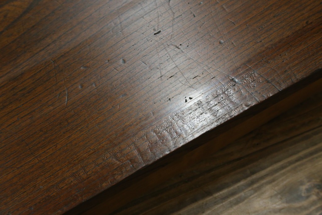 和製アンティーク　総欅(ケヤキ)材　シンプルなデザインで取り入れやすい置き床　(R-074032)