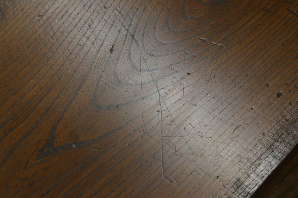 和製アンティーク　総欅(ケヤキ)材　シンプルなデザインで取り入れやすい置き床　(R-074032)