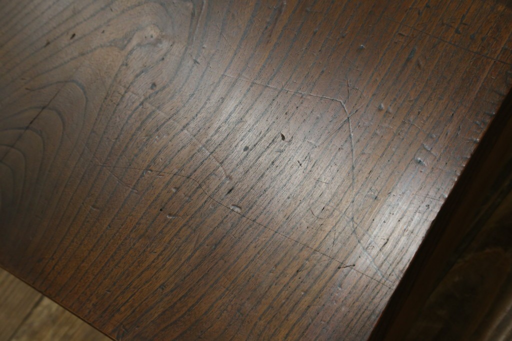 和製アンティーク　総欅(ケヤキ)材　シンプルなデザインで取り入れやすい置き床　(R-074032)