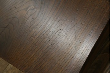 和製アンティーク　総欅(ケヤキ)材　シンプルなデザインで取り入れやすい置き床　(R-074032)