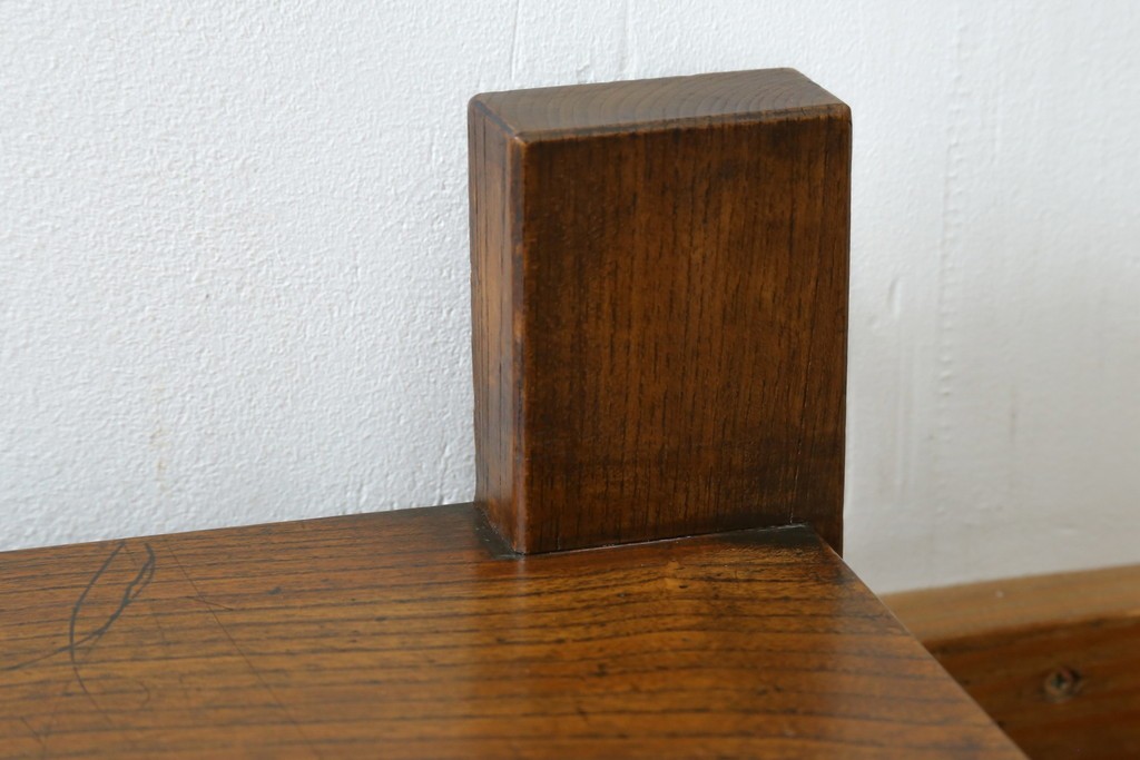 和製アンティーク　総欅(ケヤキ)材　シンプルなデザインで取り入れやすい置き床　(R-074032)