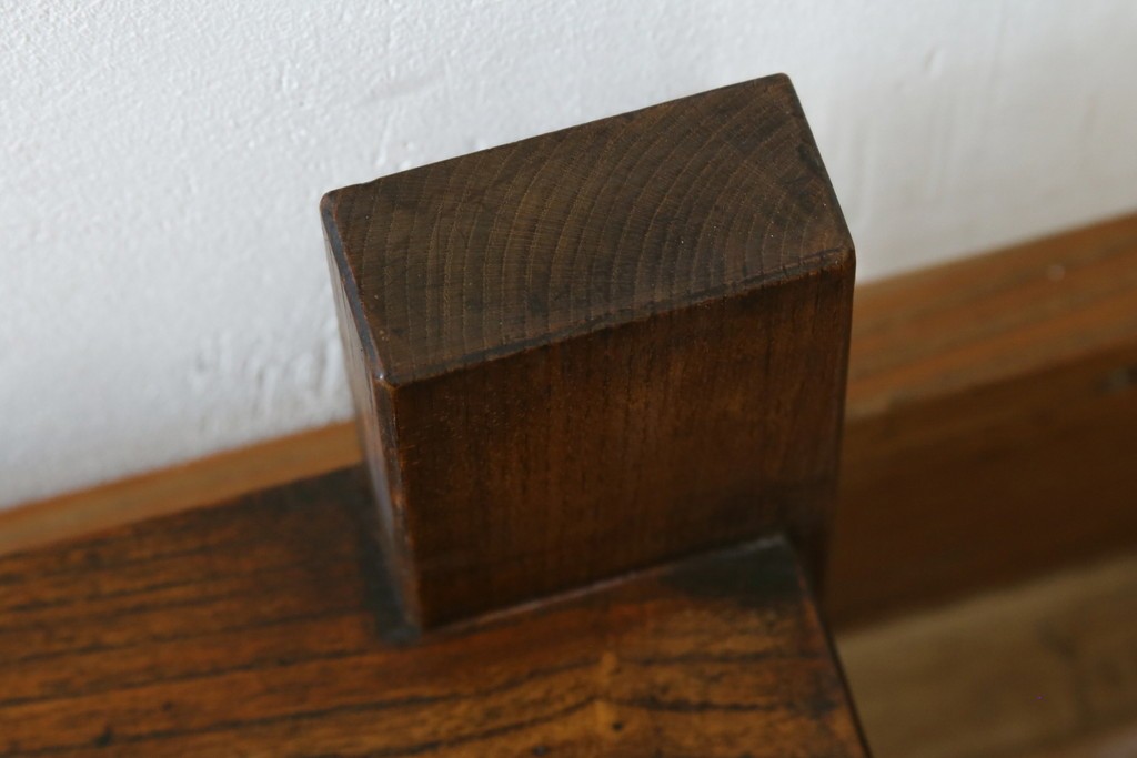 和製アンティーク　総欅(ケヤキ)材　シンプルなデザインで取り入れやすい置き床　(R-074032)