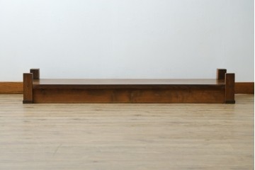 和製アンティーク　総欅(ケヤキ)材　シンプルなデザインで取り入れやすい置き床　(R-074032)