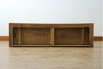 和製アンティーク　総欅(ケヤキ)材　シンプルなデザインで取り入れやすい置き床　(R-074032)