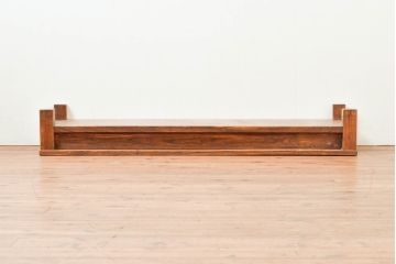 和製アンティーク　総欅(ケヤキ)材　シンプルなデザインで取り入れやすい置き床(置床、ローボード、リビングボード、テレビ台、テレビボード、飾り台)(R-074032)