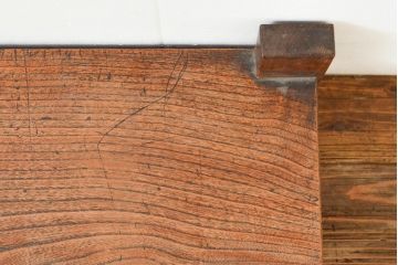 和製アンティーク　総欅(ケヤキ)材　シンプルなデザインで取り入れやすい置き床(置床、ローボード、リビングボード、テレビ台、テレビボード、飾り台)(R-074032)