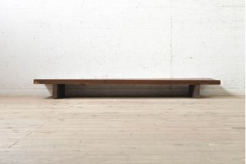 和製アンティーク　一枚板　素朴な味わいが魅力的な裁ち板(ローテーブル、テレビ台、テレビボード、作業台、飾り台、陳列台)(R-074033)
