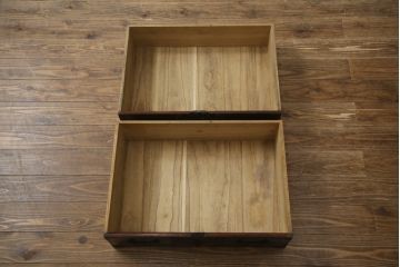 和製アンティーク　美品　上手物　人気の角手引き手の庄内箪笥ローボード(テレビ台、テレビボード、時代箪笥、整理タンス、収納たんす、ローチェスト、引き出し)(R-074035)
