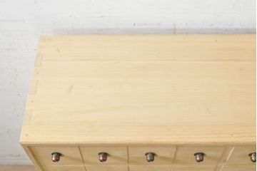 和製ビンテージ　国産　職人手造り　引き出し56杯!　小物整理に活躍してくれる上品な総桐薬箪笥(小物収納、総桐箪笥、総桐たんす、整理箪笥、チェスト、ヴィンテージ)(R-074036)