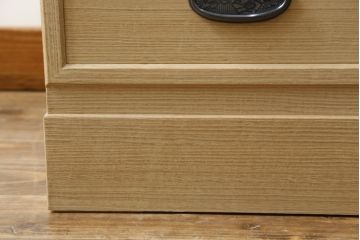 中古　美品　指物士 村山三男　品のある佇まいが魅力的な加茂総桐箪笥(並厚、チェスト、総桐たんす、小袖箪笥、和タンス、衣装箪笥、収納箪笥、整理箪笥、引き出し6杯)(R-074040)