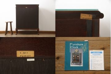 中古　銀座和光取り扱い　イタリア製　ARTEM(アルテム)社　クラシック象嵌入り　上品な佇まいでお部屋の雰囲気を引き立てるキャビネット(ガラスケース、ショーケース、収納棚、戸棚、飾り棚)(定価約33万円)(R-074043)