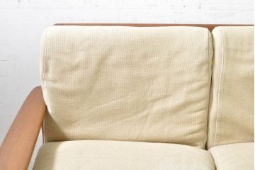 デンマークビンテージ　レア!!　komfort　チーク材　ナチュラルテイストのお部屋におすすめの3人掛けソファ(3P、三人掛け、3シーター、トリプルソファ、アームソファ、北欧、ヴィンテージ)(R-074046)