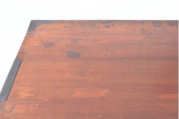 和製アンティーク　前面栗材　桜丸金具　使い込まれた風合いが味わい深い重ね米沢箪笥(収納箪笥、衣装箪笥、時代箪笥、重ね箪笥、引き出し)(R-074053)