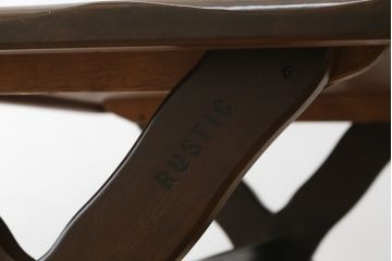 中古　希少な廃盤品　カリモク家具(karimoku)　ルスティック(RUSTIC)　柔らかな曲線が優しい雰囲気を醸し出すダイニングテーブル(食卓、4人掛け)(R-074055)