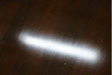 中古　希少な廃盤品　カリモク家具(karimoku)　ルスティック(RUSTIC)　柔らかな曲線が優しい雰囲気を醸し出すダイニングテーブル(食卓、4人掛け)(R-074055)