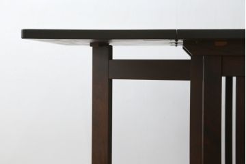 中古　北海道民芸家具　#430　落ち着いた色味が魅力的なバタフライテーブル(エクステンションテーブル、ダイニングテーブル、食卓、2人掛け、4人掛け)(R-074057)