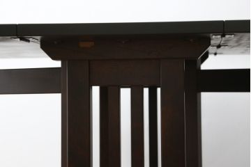 中古　北海道民芸家具　#430　落ち着いた色味が魅力的なバタフライテーブル(エクステンションテーブル、ダイニングテーブル、食卓、2人掛け、4人掛け)(R-074057)