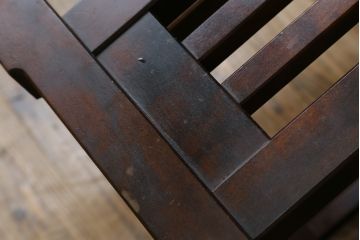 中古　北海道民芸家具　#430　落ち着いた色味が魅力的なバタフライテーブル(エクステンションテーブル、ダイニングテーブル、食卓、2人掛け、4人掛け)(R-074057)