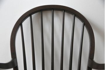 中古　松本民芸家具　美しいシルエットが目を引く#85リーチ型アームチェア2脚セット(ダイニングチェア、板座チェア、椅子、イス)(R-074058)