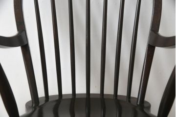 中古　松本民芸家具　美しいシルエットが目を引く#85リーチ型アームチェア2脚セット(ダイニングチェア、板座チェア、椅子、イス)(R-074058)
