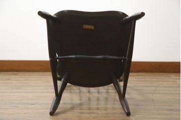 中古　松本民芸家具　美しいシルエットが目を引く#85リーチ型アームチェア2脚セット(ダイニングチェア、板座チェア、椅子、イス)(R-074058)