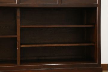 中古　美品!!　松本民芸家具　和モダンな雰囲気を醸し出す舞良型食器棚(キャビネット、水屋箪笥、収納棚、戸棚)(定価約133万円)(R-074061)