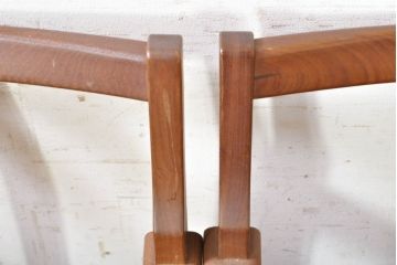 和製ビンテージ　チーク材　シンプルで洗練されたデザインが魅力的なダイニングチェア4脚セット(アームチェア、椅子、イス、ヴィンテージ)(R-074065)