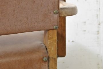 和製ビンテージ　落ち着いた雰囲気が素敵なデスクチェア(回転チェア、回転椅子、イス、ドクターチェア、オフィスチェア、アームチェア、ヴィンテージ)(R-074068)