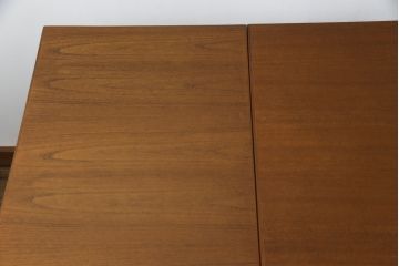 和製ビンテージ　チーク材　シンプルなデザインで取り入れやすいエクステンションテーブル(ダイニングテーブル、4人掛け、6人掛け、ヴィンテージ)(R-074069)