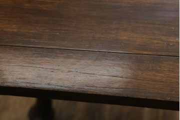イギリスアンティーク　オーク材　猫脚がお洒落なドローリーフテーブル(エクステンションテーブル、ダイニングテーブル、2人掛け、4人掛け、英国)(R-074070)