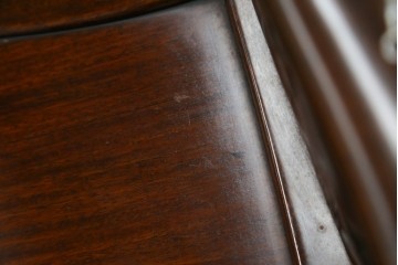 和製ヴィンテージ　螺鈿(ラデン)細工　象嵌入り　凝ったデザインが目を惹くアームチェア　(R-074073)