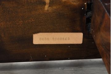 和製ビンテージ　激レア!　九州民芸家具　背もたれのデザインが目を惹くスピンドルベンチ(長椅子、木製ベンチ、板座チェア、3人掛け、三人掛け、ヴィンテージ)(R-074074)