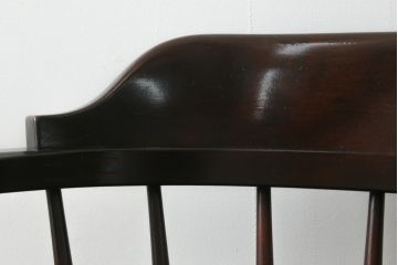 和製ビンテージ　松本民芸家具　#91型　落ち着きのある大人カフェ風インテリアが叶うキャプテンチェア(アームチェア、板座チェア、ダイニングチェア、椅子、イス、ヴィンテージ)(定価約13万円)(R-074079)