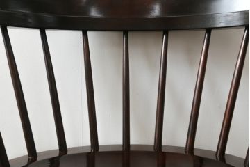 和製ビンテージ　松本民芸家具　#91型　落ち着きのある大人カフェ風インテリアが叶うキャプテンチェア(アームチェア、板座チェア、ダイニングチェア、椅子、イス、ヴィンテージ)(定価約13万円)(R-074079)