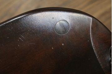 和製ビンテージ　松本民芸家具　#91型　落ち着きのある大人カフェ風インテリアが叶うキャプテンチェア(アームチェア、板座チェア、ダイニングチェア、椅子、イス、ヴィンテージ)(定価約13万円)(R-074079)